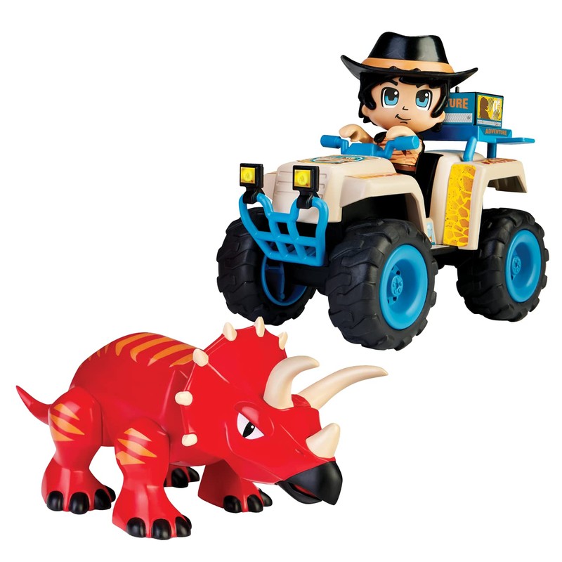 Action Heroes Dino Adventure Quad Playset with Interchangeable Pieces -