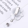 4Pcs Name Decorative Badge Reels with Clip on ID Card