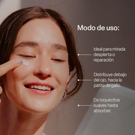 TEIA COSMETICOS Contorno de Ojos Revitalizante, Fórmula 99.1% Natural con Pepino, Aguacate y Rosa Mosqueta, Hidrata y Suaviza, Reduce Bolsas y Líneas 
