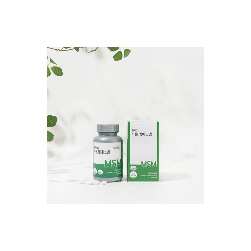 Wellus Premium MSM 1026mg 180 Tablets / 웰러스 바른 엠에스엠