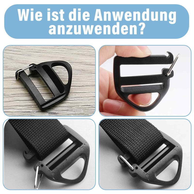 Mmgoqqt 4 Pcs Adjustable Buckles Webbing, Plastic Buckles Flat, Webbing