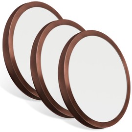 Energetic 5CCT Flush Mount Ceiling Light Fixtures, LED Ceiling Lights for Bedroom, Kitchen, Bathroom, Hallway, 2700/3000/3500/4000/5000K, Super Slim, 11 Inch, 2000LM, Brushed Brown Metal Ring, 3 Pack