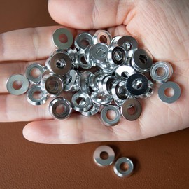 60pcs M5 Counterbore Washers, Anodized Aluminum Alloy, Head Washers Gaskets Cup Shim for Screw RC/FPV/PC/Drone/Toys/Mechanical Accessories Parts, Anodized Aluminum Alloy, Silvery Cool Color