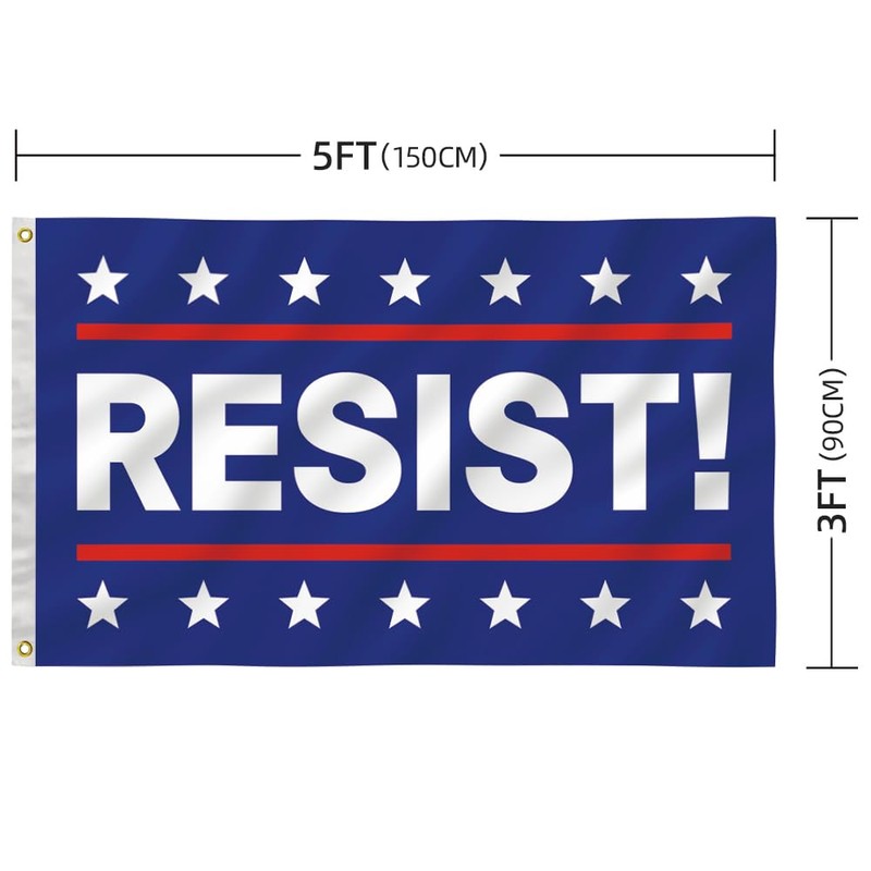 Resist Flag 3x5 Feet - Polyester Fiber Double Stitched Edge