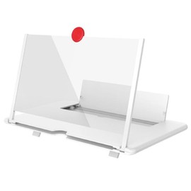 ARARAGI Smartphone Stand, Magnifier, Screen Amplifier, HD 4-5x, 3D Cell Phone, Screen Magnifier, Convenient, Lightweight, Smartphones, Tablets, Smartphones (White, 12 inches)