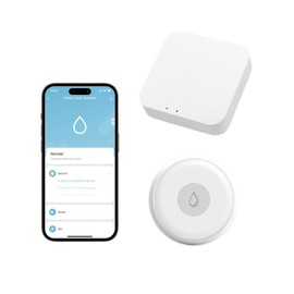 MAXCIO Smart Water Leak Sensors for Home, WiFi Wireless Drip Water Leak Detectors