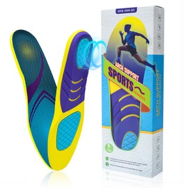 Bine Jinn Go Running Insoles for Men & Women - Shock Absorbing Insoles with Arch Support for Hiking,Walking & All-Day Wear(Women's 10-13/Men's 9-12)
