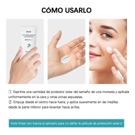 Protector Solar Bloqueador Facial En Crema Sin Colo 50fps+