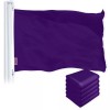 G128 5 Pack: Solid Purple Color Flag 2.5x4 Ft LiteWeave