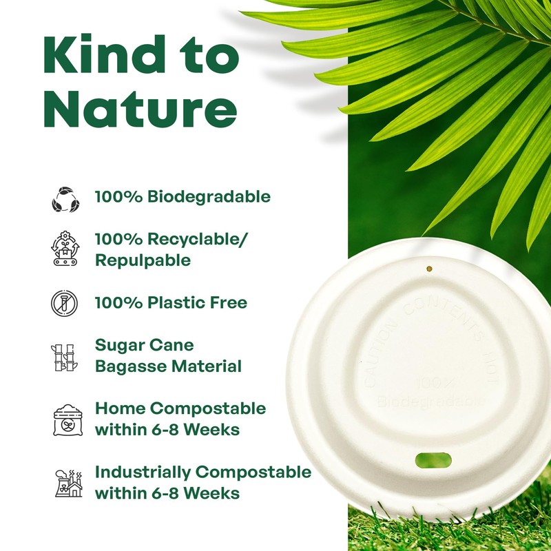 DISPOSABLE GREEN - NEXTGEN Coffee Cups Lid, Double Wall Disposable