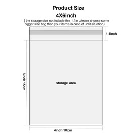 SOMIOCO 100 pcs Clear 4" x 6"(10 x 15 cm) Self Seal Cello Cellophane Bags Resealable Poly Bags 2.8 mils for Cookie, Candy, Gift Bakery, Prints, Photos, Cards & Envelopes, Party Decorative