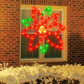 Lighted Xmas Gift Christmas Window Silhouette Decoration Lights for Christmas,Party,Home,Patio Lawn,Garden