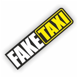 Folien-Zentrum - Fake Taxi 14.5 x 4 cm - High-Quality Car Tuning Sticker - OEM & JDM Car Sticker - Funny Sticker for Car - Stickerbomb - Car Sticker - Made in Germany