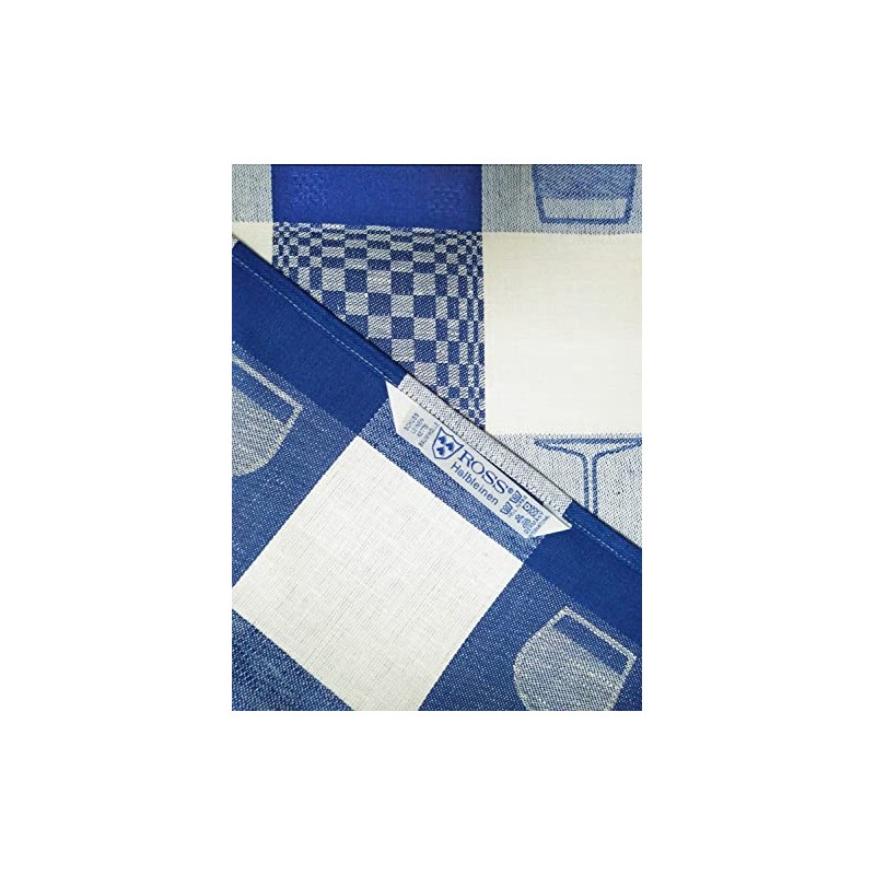 Ross Zwirn Half-Linen Tea Towel Cocktail Glasses Jacquard 50 x