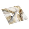White Gold Marble 2 Gang Double Toggle Decorative Light Switch