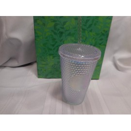 Starbucks Holiday 16oz Cold Cup Grande Iridescent Bling Studded Tumbler New