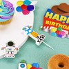 Cartoon Story Birthday Candle Blue Sky White Cloud Rocket Candle