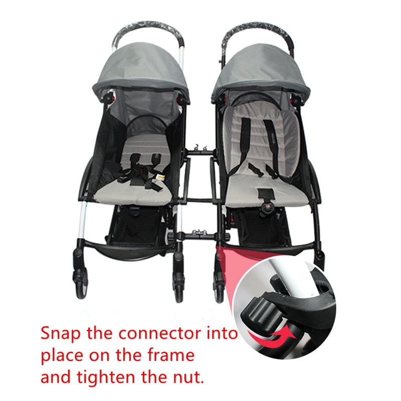3pcs Twin Pushchair Connectors,Baby Stroller Detachable Connectors,Adjustable Lightweight Pram Adapter