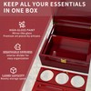 Large Wooden Box Decorative Storage Box with Lock & Accessories