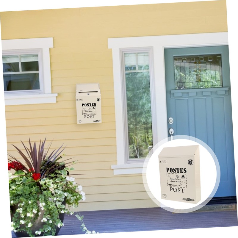 Levemolo Vintage Mailbox Wall Mount Retro Letter Box Lock Suggestion