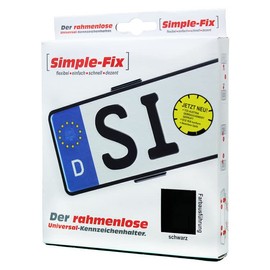 Zwei Rahmenlose Kennzeichenhalter von SIMPLE FIX