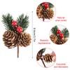 LOKIPA 12 PCS Artificial Picks Christmas Artificial Pine Cones Christmas