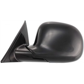 For Chevy S10 1994 1995 1996 1997 1998 Door Mirror Driver Side | Manual Glass | Folding | Large 6in x 7in Glass | Below Eyeline | Smooth Black | Replacement For GM1320126 | 15150849, 615343149219