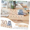 CAXUSD Wooden Number Table Sign for Birthdays Creative Guestbook and