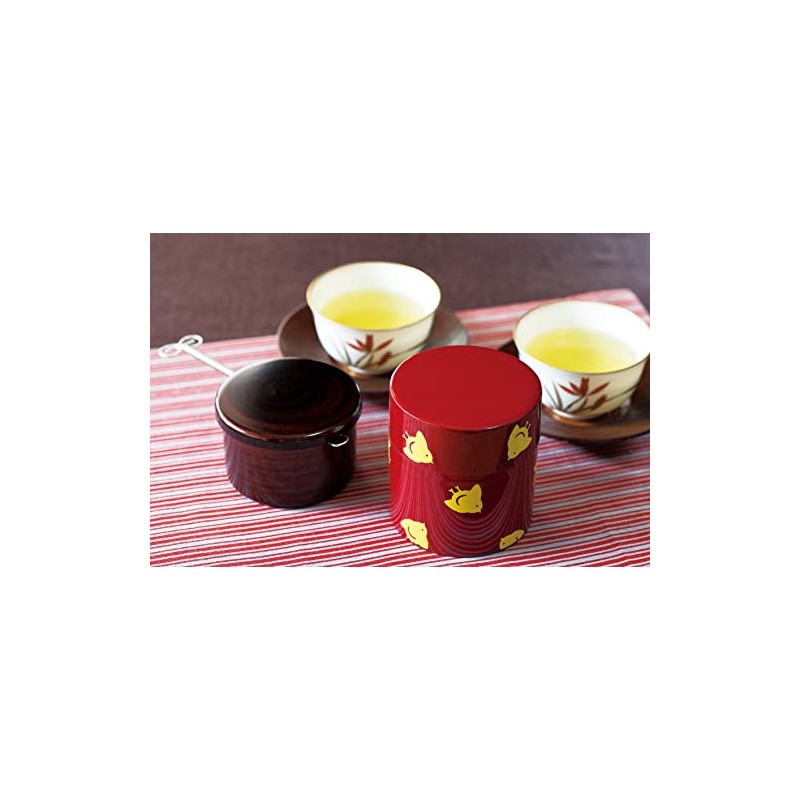 Tatsumiya 366556 Kamakura Tea Caddy (Diameter 3.5 inches (8.8 cm),