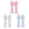 BechKCpro 3-Pair Durable Kitchen Dishwashing Gloves with Latex free -