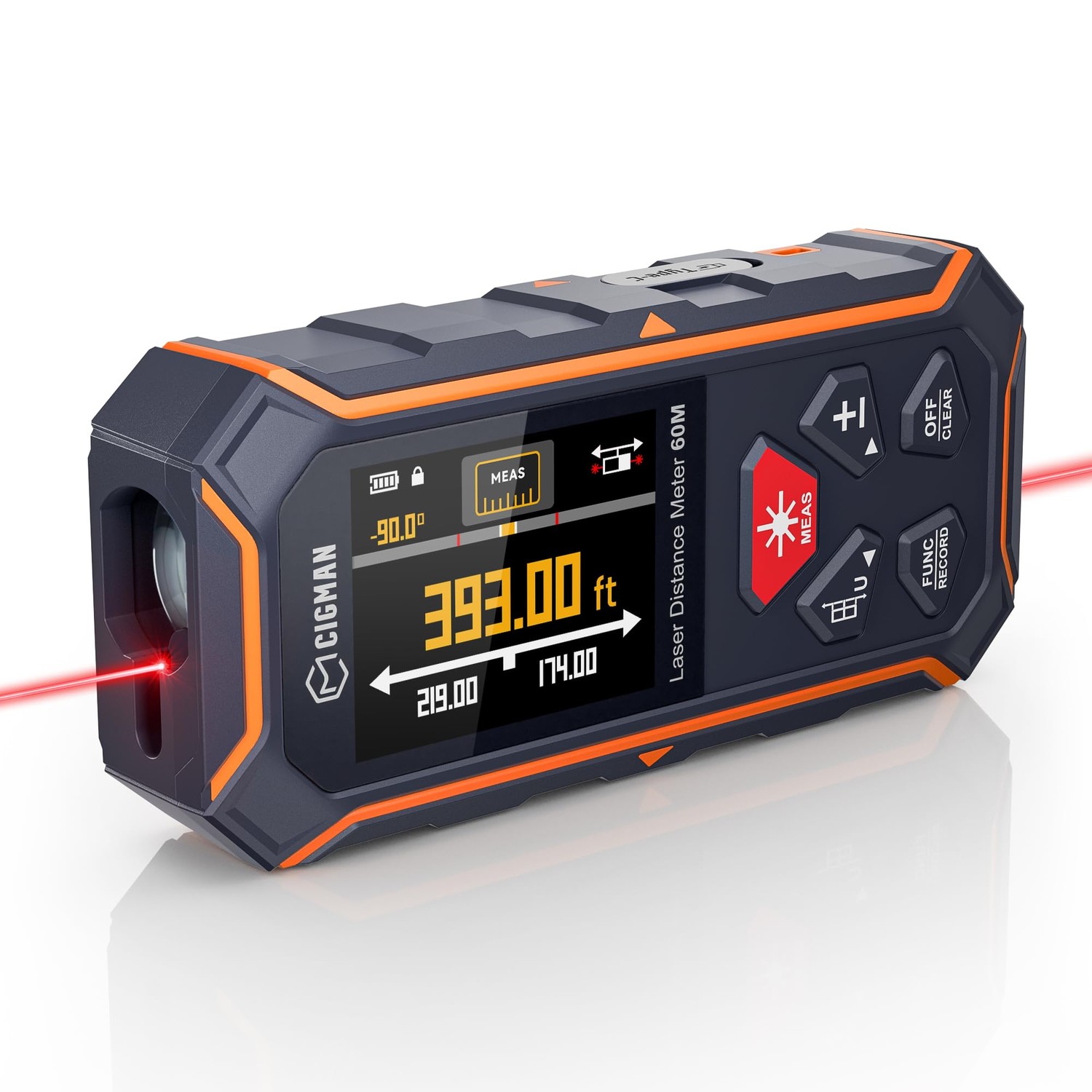 Dual Laser Measuring Tool, CIGMAN 393Ft Bilateral Laser Measurement ...