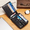 HUMERPAUL Mens Wallet Genuine Leather RFID Blocking Zipper Bifold Wallets