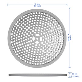 2 Pack Round Shower Drain Hair Catcher Strainer, Flat Drain Protector Cover for Shower Silicone Non Slip for Bathroom and Kitchen Filter Shower Drain Protection Flat Strainer - Grey