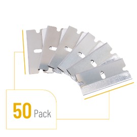 Bates- Single Edge Razor Blades, 50 Pack, Silver, Razor Blades Single Edge