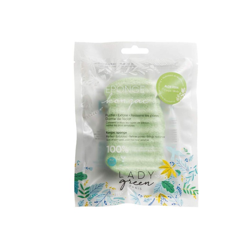 Lady Green Terry Konjac of Fine Body Aloe Vera