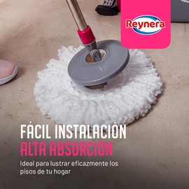 REYNERA 2 Repuestos para Gira Mop: Trapeador de Microfibra con Cubeta y Pedal
