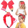 HIFANMM Back to School Headband For Girls, Yellow Pencil Bows