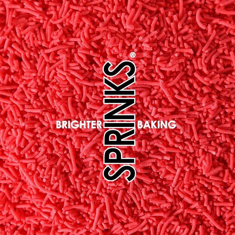 Sprinks Jimmies Sprinkles 500 g, 1 cm Size, Red