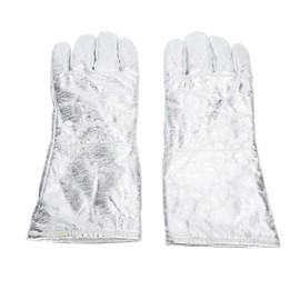 Ausla Hitzebeständige Schweißhandschuhe, Aluminiumfolie -Isolierschweißhandschuh mit Leichtem Design, Ergonomisch für Metallguss, Hochtemperatur -Workshops, Weichauskleidung Ausgelegt