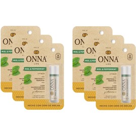 Onna Bálsamo Para Labios Miel calmendra FPS 15, 4g 6pack