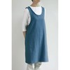 Washed Cotton Crossover Apron (Blue), Kori