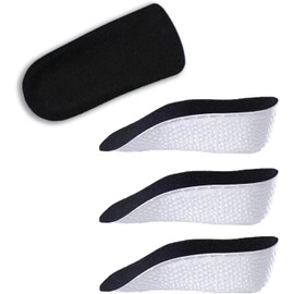 2 Pairs Orthopedic Arch - Support Insoles for Men and Women, Adds 3.5cm/1.4in Height(Black)