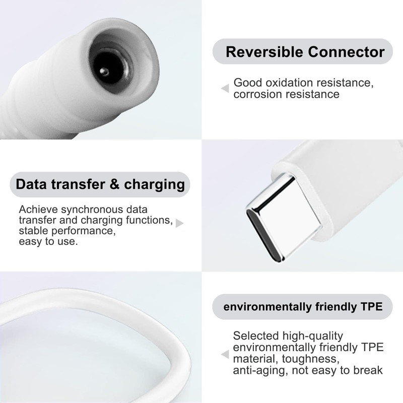 Replacement for Ring Barrel Plug to USB-C Adapter for Barrel