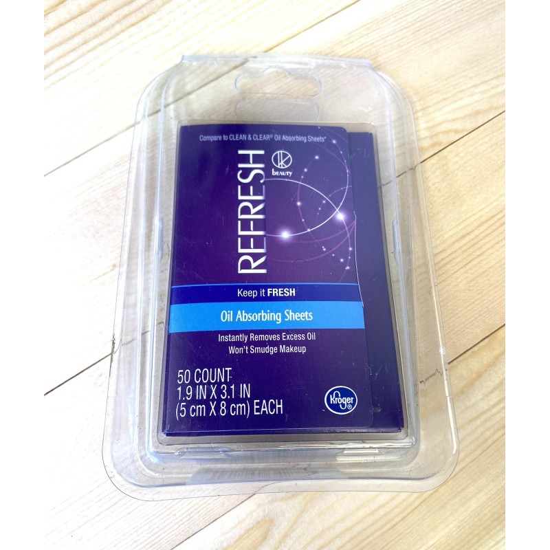 Refresh Oil Absorbing Sheets 50 Count Removes Excess Oil Brand