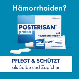 Posterisan Protect Kombi-Packung Salbe und Zäpfchen bei Hämorrhoidenleiden, 1 pcs. Combipack