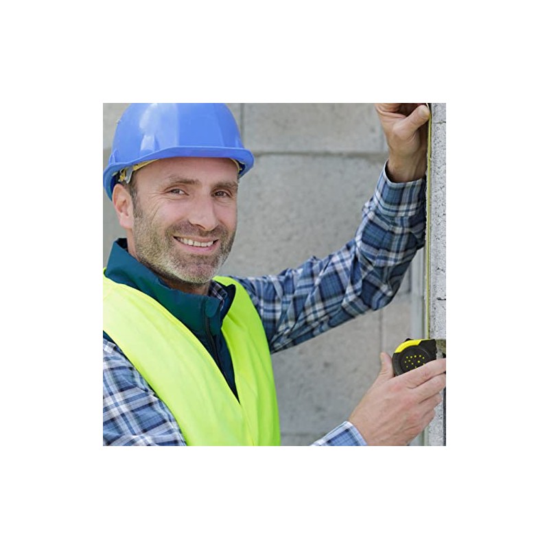Relaxdays Tape Measure; Retractable Pro Measuring Tool, 10 m, cm