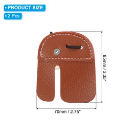 PATIKIL Archery Finger Tabs, Leather Archery Finger Guard Protective Gear, Brown