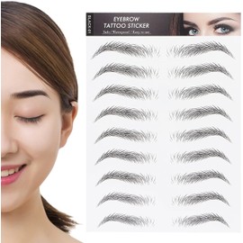 Pegatinas de Tatuaje de Cejas Temporales, Transferencia de Maquillaje, Duraderas y Resistentes al Agua, Varios Estilos para Mujeres.