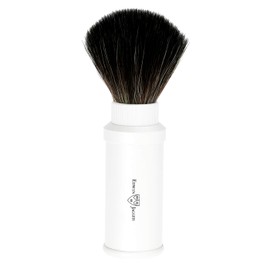 Edwin Jagger White Travel Shaving Brush (Black Synthetic)