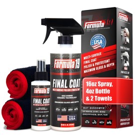 FORMULA 19 FORMULA 19 Ceramic Coating Spray - Silicon Dioxide Ceramic Coating for Cars, RVs, Motorcycles, Boats & ATVs - Professional Polish & Sealant - Clear Shine Spray - 16oz Bottle, 4oz Bottle, 2 Towels